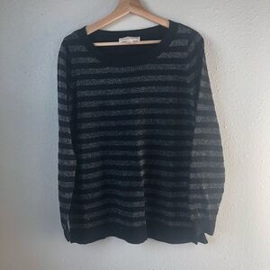 NWOT Michael Kors Black and Silver Sweater Top